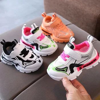 Zapatos para niños zapatos deportivos para niños niñas zapatos de malla transpirable antideslizante resistente al desgaste de los Niños de bebé zapatos casual