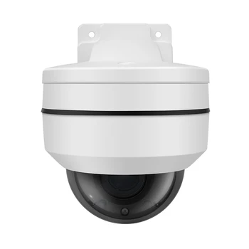 H. 265 de 5 mp PTZ POE Cámara IP 4X Zoom Mini Domo de Velocidad Cubierta Impermeable al aire libre cámara de 5MP P2P ONIVF de Seguridad CCTV Cámara de POE Hisee APP