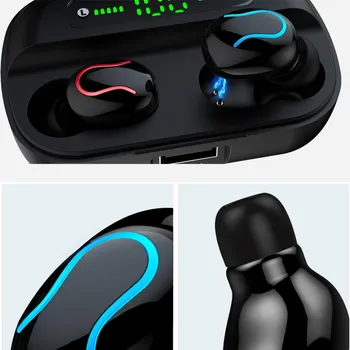 Q32 Bluetooth Auricular TWS Auriculares ,Bluetooth 5.0 Auriculares Inalámbricos ,los Deportes de manos libres Auricular Con Micrófono
