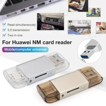 4 EN 1 Para la Función de Huawei NM Lector de Tarjetas de Tipo c, el Equipo Dos En Uno Aleación de Zinc TF / NM Tarjeta Multi-Letra de unidad Para el Macbook Pro