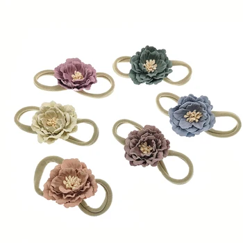 36pcs/lote,la Nueva Princesa de Corea Flor Con Finas de Nylon Diadema para Niñas Niños de la Flor de Diademas vinchas Accesorios para el Cabello