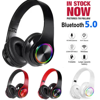 Bluetooth Wireless Gaming Headset Auriculares Over-Ear Estéreo Super Bass Con Micrófono Plegable Deporte Auriculares De Alta Fidelidad 2019 Nuevo