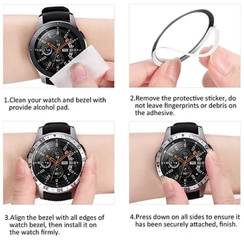 Reloj inteligente de la Cubierta Para Samsung Galaxy Reloj 46 MM 42 MM Bisel Reloj Inteligente Accesorios de la Cubierta También aptos Para el Galaxy Gear S3
