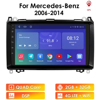 2G+32G Para Mercedes Benz B W245 B150 B160 B170 B180 B200 B55 Coche Reproductor Multimedia Android 10 2 Din GPS Autoradio Vito Sprinter