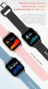 Reloj inteligente de la Temperatura Hombres Mujeres 2021 Presión Arterial Frecuencia Cardíaca de las Mujeres de Fitness Tracker Impermeable Smartwatch para iOS, Android