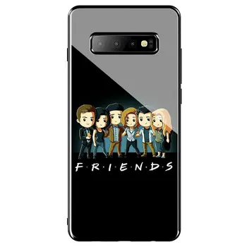 Amigos de Vidrio Templado de la caja del Teléfono para Samsung Galaxy S20 Ultra S10 + S7 S8 S9 Borde de la Nota 8 9 10 Plus Lite