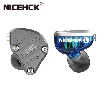 NICEHCK DB3 1BA+2DD En la Oreja los Auriculares de Monitor Híbrido de 3 Unidades de Controlador de Ejecución de Deporte de los Auriculares de alta fidelidad Auricular Auriculares Para Teléfonos