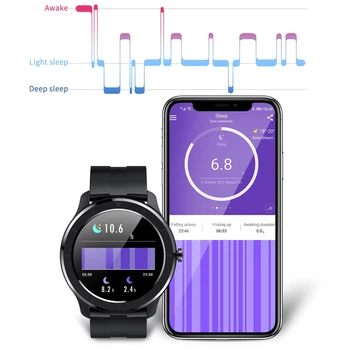 T6 Deportes Reloj Inteligente de Prensa Completo Sn IP68 Impermeable 2020 SmartWatch para Android IOS Fitness Relojes