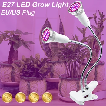 Interior de LED Crecen la Luz 220V Crecimiento de la Lámpara 18W 28W LED Crecen la Luz de Espectro Completo Para Plantas de Hidroponía Flores Verduras Crecen