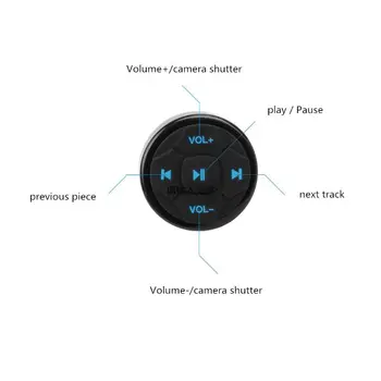 Coche Universal Volante Bluetooth Inalámbrico de Control Remoto Botón Multimedia K92F