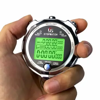 Clásico Digital Cronómetro Temporizador De Metal Luminoso De Capacitación Temporizador De Parada De Reloj Para El Atletismo De Pista Y Campo