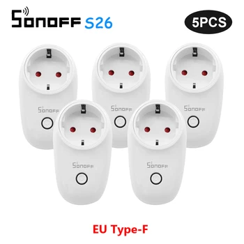 SONOFF S26 ITEAD Wifi Smart Socket Control Remoto Inalámbrico Adaptador de Carga Inteligente de la Casa de los Enchufes de la APLICACIÓN de Control De Alexa