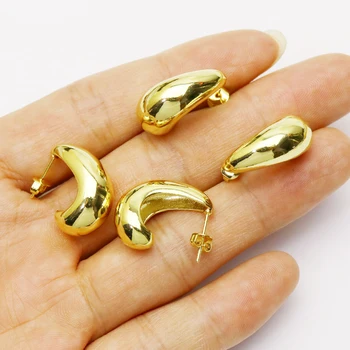 10 Par de zarcillos de Oro Gancho en forma de aretes de las mujeres de la joyería de Pequeños aretes de Regalo para las mujeres de la joyería de las mujeres de la joyería 51264