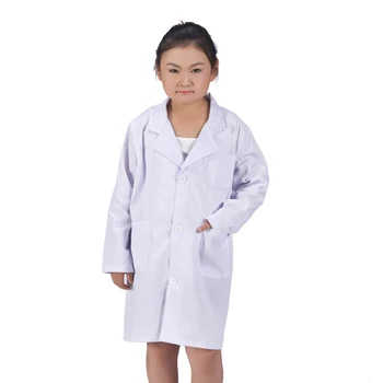 Recién el 1 de Pcs Niños Enfermera Médico Blanca Bata de Laboratorio Uniforme Rendimiento Superior Traje de Médico CLA88