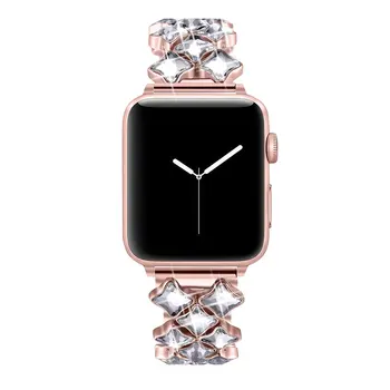 Para el Apple Watch band 38/42 mm 40 mm 44 mm iWatch banda de las mujeres brazalete de Diamante apple watch de la Serie 6 SE 5 4 3 2 correa de Acero Inoxidable