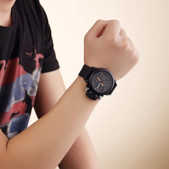 MEGIR Relojes para Hombre de la Marca Superior de Lujo Cronógrafo de los Hombres Reloj de Silicona de Lujo Impermeable Reloj deportivo Masculino de los Hombres Reloj de Hombre reloj de Pulsera