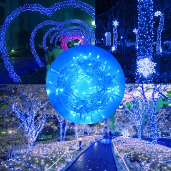 Guirnalda de la Cadena de DC12V Luz de colores de Hadas de Luz Impermeable de Plata de Alambre de Navidad de la Lámpara para la Fiesta de la Boda del Árbol de Navidad Decoración de 50m 100m