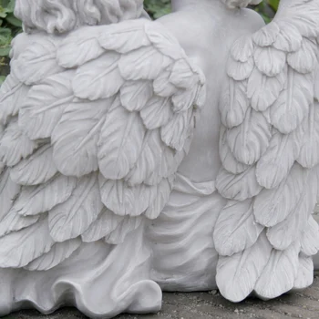 En tierra blanca el beso de los amantes de la resina ángel Escultura artesanía villas patios jardines creativos Estatua