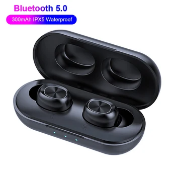 TWS Bluetooth 5.0 Auriculares de Control Táctil Estéreo de Auriculares Inalámbricos IPX5 Impermeable de la Música de los Auriculares Auriculares