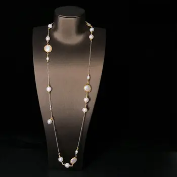 SINZRY originales hechos a mano natural de la perla barroca largos collares únicos vintage elegante de la joyería femenina