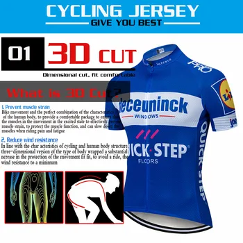 2020 Azul equipo de Ciclismo Ropa de secado Rápido para Hombre de la Bicicleta Desgaste de Verano Quick Step Pro Camisetas de Ciclismo 9D Almohadilla de Gel Bicicleta pantalones Cortos