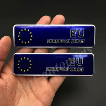2x Metal de la UE Bandera de la Unión Europea Coche Insignia Emblema de la Motocicleta de la etiqueta Engomada del Fuselaje