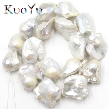 AAA 14-28mm Natural Blancas Irregulares Barroco de la Perla de agua Dulce Suelta Perlas Para la Joyería de BRICOLAJE Pulseras Collar De 15
