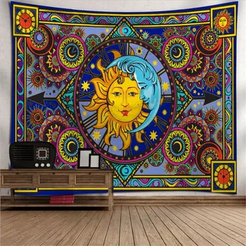 Tapiz Grande Brujería Decoración De La Habitación De Mandala Tapiz Colgante De Pared De La Decoración De La Mandala Boho Hippie De Decoración Para El Hogar Tótem Tapiz