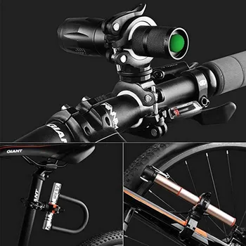 360°Rotación de Ciclismo Clip Abrazadera de la Linterna soporte de Montaje Universal de Bicicletas Bike Luz LED Antorcha Linterna soporte de Montaje