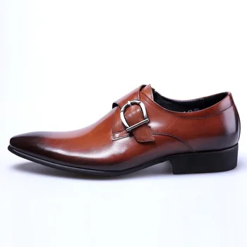 Brock Grabado de Negocios Casual Zapatos de Cuero de los Hombres de Oxford, Vestido de la Boda Zapatos de los hombres Británicos Transpirable Zapatos de Punta hjm89