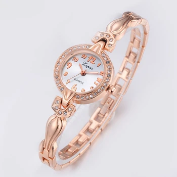 Oro rosa Rhinestone Relojes de Señoras de la Moda Casual de Cristal Pulsera de las Mujeres del reloj de Pulsera Señoras Reloj Reloj de Vestir relogio feminino