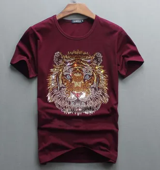 2019 nueva arrrive camiseta de diseño de Lujo de Diamantes De Algodón de la parte superior de los Hombres camisetas Diseñador de hombre t-shirt