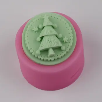 Árbol de navidad de Silicona Artesanal de Jabón de los moldes Manualidades DIY Molde para los regalos de jabón de forma