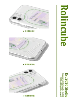 Un Simple Arte Ilustraciones de Una Banda de Goma Transparente de Silicona Chica de la Tapa del Teléfono para el Iphone 11 12 Mini Pro Max 8p Se Teléfono de los Casos