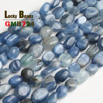 6mm-8mm Naturaleza Irregular Azul Cianita Cuentas de Piedra Suelta Perlas de 15inch/strand DIY Pulseras