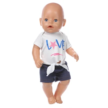 Nacido en Nueva Bebé Ropa de la Muñeca Accesorios se adaptan a 17 pulgadas de 43 cm de la Muñeca, Verde y Azul a Cuadros de Ropa Para Bebé Regalo de Cumpleaños