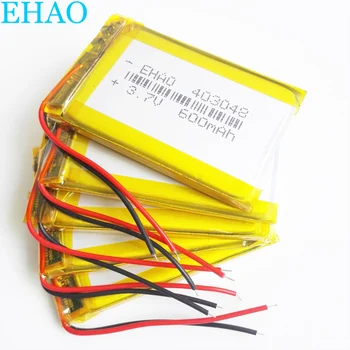 5 x pcs 3.7 V 600mAh 403048 de Polímero de Litio Li-Po Batería Recargable Para Mp3 MP4 GPS bluetooth libros electrónicos del banco de la alimentación