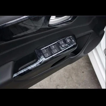 Para Honda JADE 2013-2017 4 PIEZAS de Madera de ABS Cromado Interior del Coche de la Puerta de elevador de Ventana de Vidrio Botones de cambio de la Cubierta de Moldeo Coche Estilo