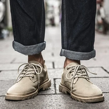 De Cuero genuino Zapatos de los Hombres de Moda Casual Zapatos de Cuero con cordones Clásico Mens Zapatos Formales de Cuero Genuino Estilo Británico