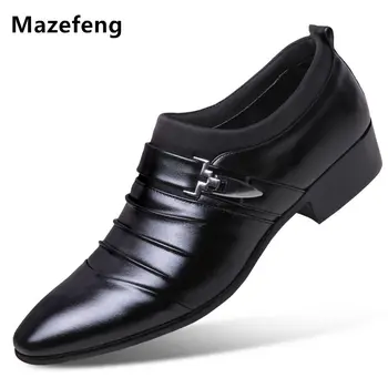 Mazefeng 2019 Hombres Zapatos de Vestir de la Hebilla de la Correa de Negocios Zapatos Flats Transpirable Hombres Formales de Calzado de los Hombres de la Boda zapatos de Dedo del pie Puntiagudo