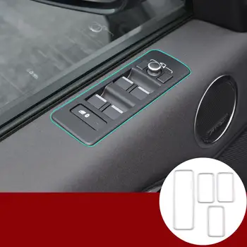 Interior del coche Accesorios Para Land Rover Discovery Sport L550 2019-2020 ABS Plata Ventana de plástico Levante el Interruptor de Botón de la Cubierta de Recorte