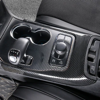 ABS de Fibra de Carbono Para Jeep Grand Cherokee-2017 Coche cambio de marchas perilla marco del panel de la Decoración de la Cubierta de Recorte de Coche de Estilo Accesorios