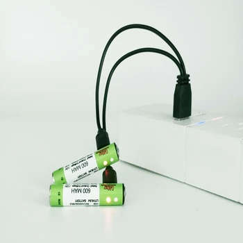 1.5 V AAA de la Batería de 600mAh Recargable USB de la Batería de 1,5 V Para Juguetes de Control Remoto pilas AAA