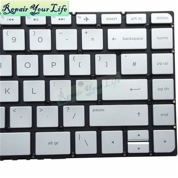 Para HP Spectre x360 15-ap 15t-ap 15-ap000 15t-ap000 reino unido diseño de plata con luz de fondo teclado del ordenador portátil de nueva 841266-031 HPM15G83GBJ820