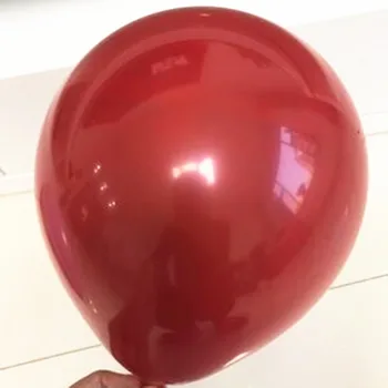 25 Conjuntos de Ágata roja de los globos metálicos de corazón rojo Ponegranate globo rojo para el Aniversario de boda de la fiesta de cumpleaños decoración de bolas de aire