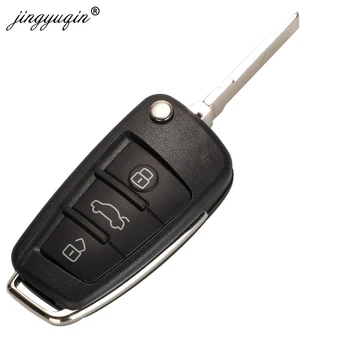 Jingyuqin para Audi A3 S3 MQB KeylessGo / Semi Inteligente de las teclas del control Remoto de 3 botones Plegable Flip Coche Smart Key Fob 433Mhz