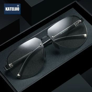 KATELUO 2020 Clásico de las Gafas de sol Fotocromáticas Hombres Pólit Día de Visión Nocturna Gafas para Conducir Polarizados UV400 Gafas de Sol de 1902