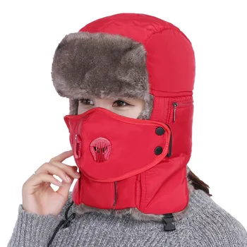 Unisex Sombrero de Invierno, Soldado Trapper Sombrero para los Hombres y Mujeres de la Caza, el Esquí y el Clima Frío con Winterproof Máscara.