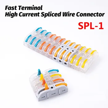 SPL-1 Mini Rápida conexión Rápida Conector Universal Compacto de la Primavera de Cableado Conector de Empalme Plug-in Conductor del Bloque de Terminales del LED