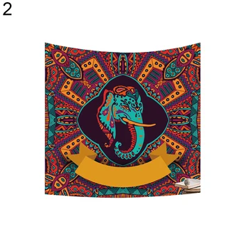 Tapiz 59x51 pulgadas India Dios Elefante Ganesh Yoga Cuelgan Tapices de la Decoración del Hogar de Regalo